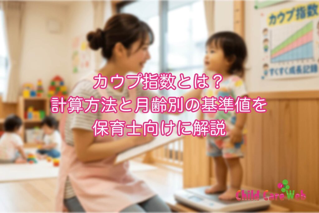 カウプ指数とは？計算方法と月齢別の基準値を保育士向けに解説